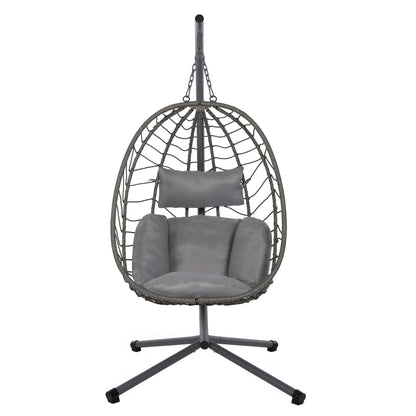ΚΡΕΜΑΣΤΗ ΠΟΛΥΘΡΟΝΑ ΦΩΛΙΑ MILLIE ΜΕΤΑΛΛΟ ΣΥΝΘ. RATTAN ΓΚΡΙ 90x75x190