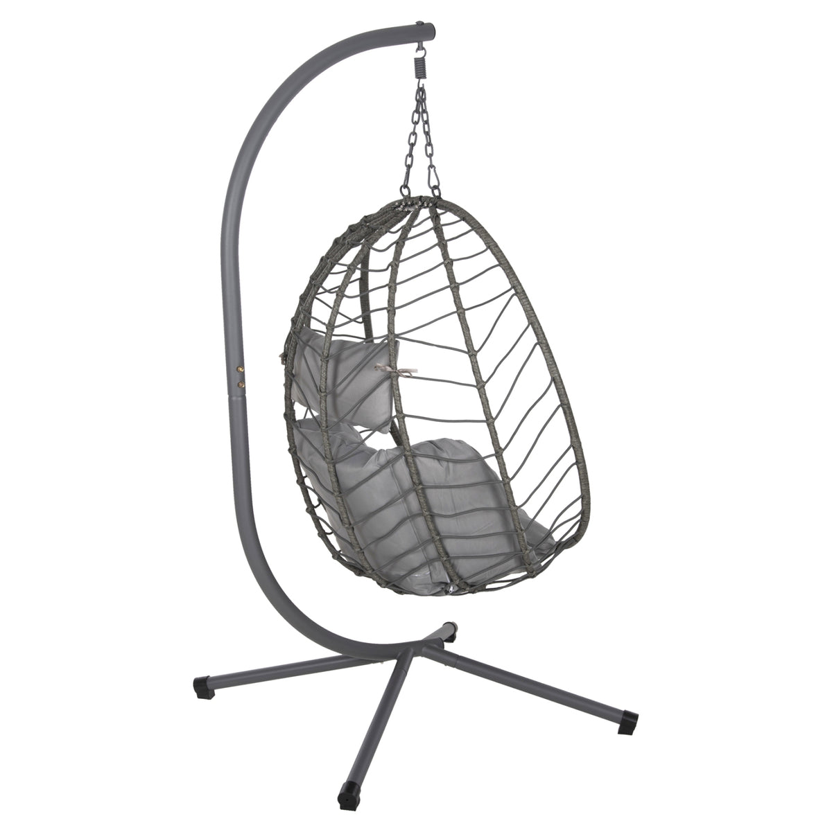 ΚΡΕΜΑΣΤΗ ΠΟΛΥΘΡΟΝΑ ΦΩΛΙΑ MILLIE ΜΕΤΑΛΛΟ ΣΥΝΘ. RATTAN ΓΚΡΙ 90x75x190