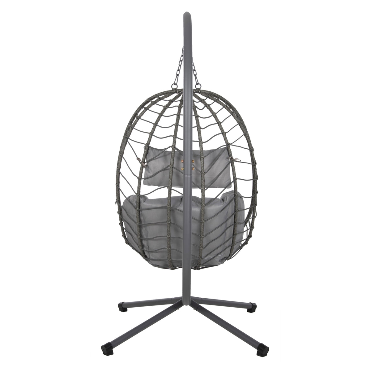 ΚΡΕΜΑΣΤΗ ΠΟΛΥΘΡΟΝΑ ΦΩΛΙΑ MILLIE ΜΕΤΑΛΛΟ ΣΥΝΘ. RATTAN ΓΚΡΙ 90x75x190