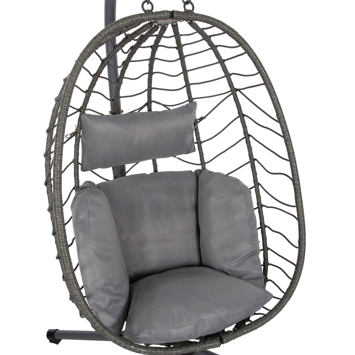 ΚΡΕΜΑΣΤΗ ΠΟΛΥΘΡΟΝΑ ΦΩΛΙΑ MILLIE ΜΕΤΑΛΛΟ ΣΥΝΘ. RATTAN ΓΚΡΙ 90x75x190