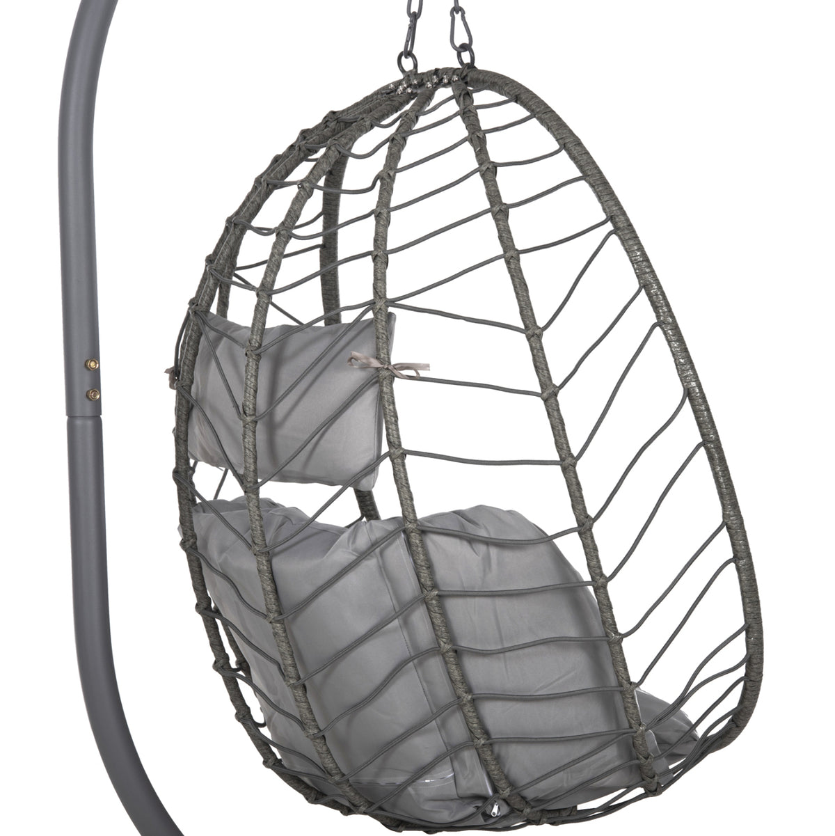 ΚΡΕΜΑΣΤΗ ΠΟΛΥΘΡΟΝΑ ΦΩΛΙΑ MILLIE ΜΕΤΑΛΛΟ ΣΥΝΘ. RATTAN ΓΚΡΙ 90x75x190