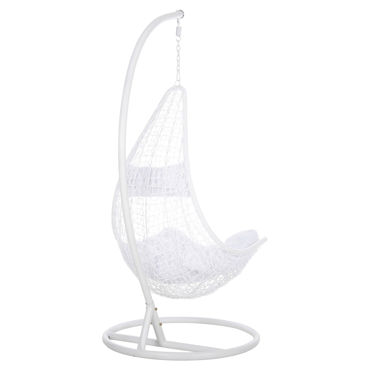 ΚΡΕΜΑΣΤΗ ΠΟΛΥΘΡΟΝΑ ΦΩΛΙΑ MILLIE ΜΕΤΑΛΛΟ ΣΥΝΘ. RATTAN ΛΕΥΚΟ Φ95x195