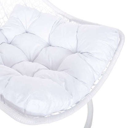 ΚΡΕΜΑΣΤΗ ΠΟΛΥΘΡΟΝΑ ΦΩΛΙΑ MILLIE ΜΕΤΑΛΛΟ ΣΥΝΘ. RATTAN ΛΕΥΚΟ Φ95x195