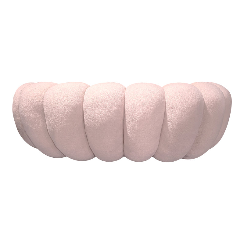 Καναπές Embrace Μπουκλέ Ύφασμα σε Ροζ Απόχρωση 180x105x65