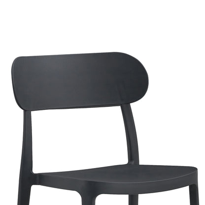Καρέκλα Amvroan Στοιβαζόμενη με UV Protection Ανθρακί PP 51x49x79.5