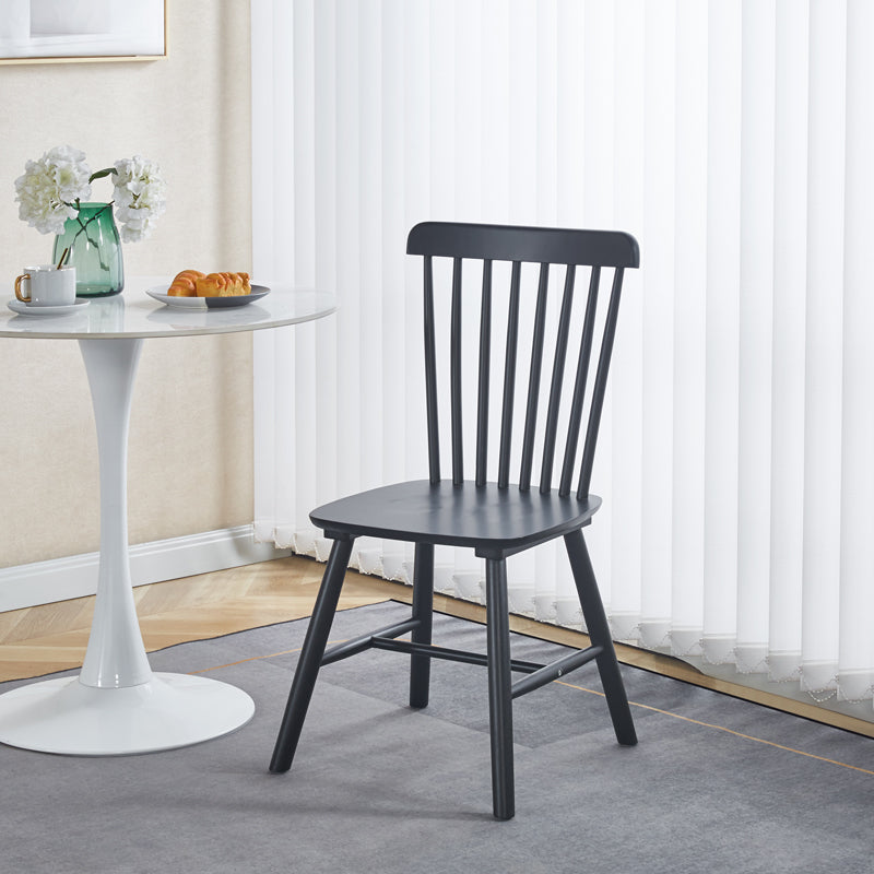 Καρέκλα Bristol Rubberwood σε Μαύρη Απόχρωση 45x51x86