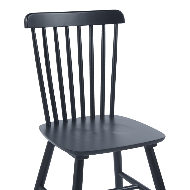 Καρέκλα Bristol Rubberwood σε Μαύρη Απόχρωση 45x51x86