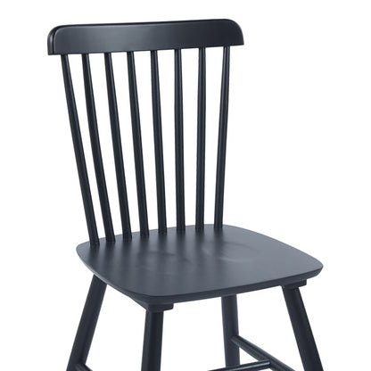 Καρέκλα Bristol Rubberwood σε Μαύρη Απόχρωση 45x51x86