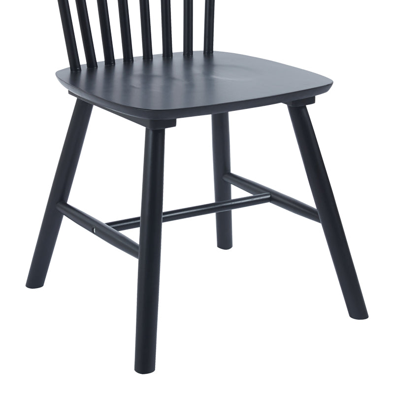 Καρέκλα Bristol Rubberwood σε Μαύρη Απόχρωση 45x51x86
