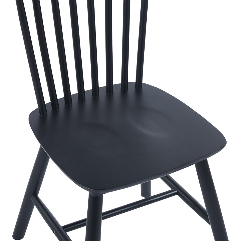Καρέκλα Bristol Rubberwood σε Μαύρη Απόχρωση 45x51x86