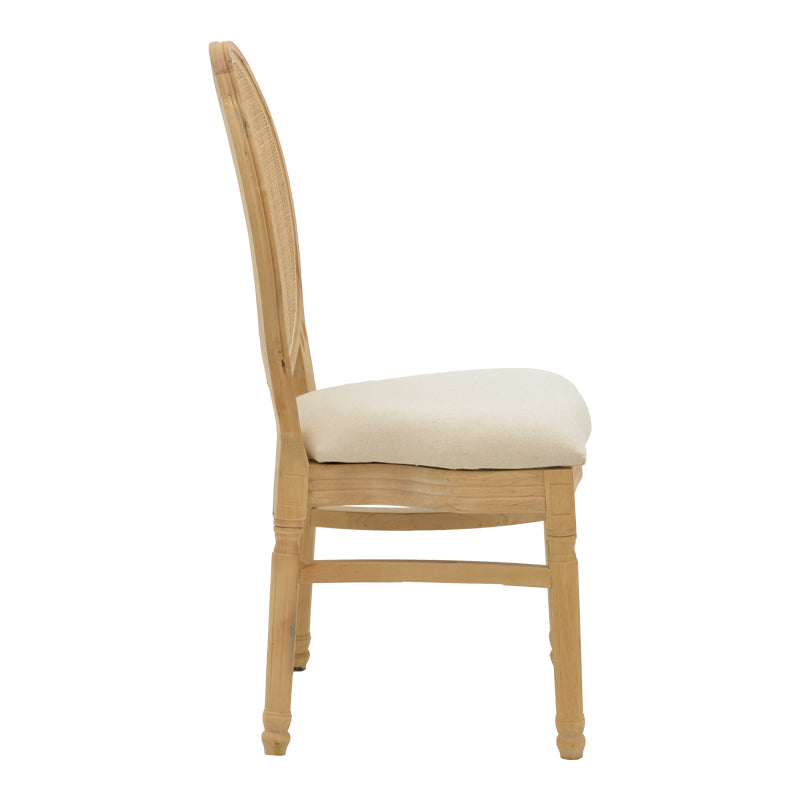 Καρέκλα Canco Φυσικό Rubberwood-Φυσικό Rattan 50x55x98