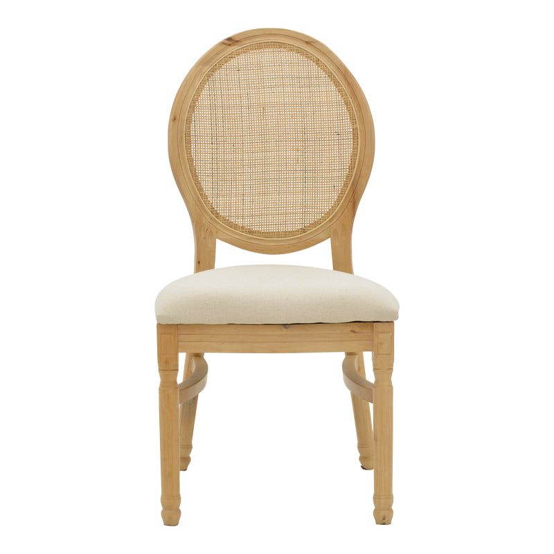Καρέκλα Canco Φυσικό Rubberwood-Φυσικό Rattan 50x55x98