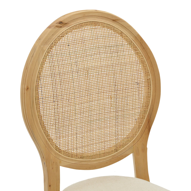 Καρέκλα Canco Φυσικό Rubberwood-Φυσικό Rattan 50x55x98