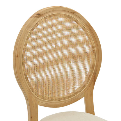 Καρέκλα Canco Φυσικό Rubberwood-Φυσικό Rattan 50x55x98