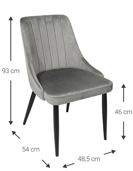 Καρέκλα Celmar Γκρι 48.5x54x93