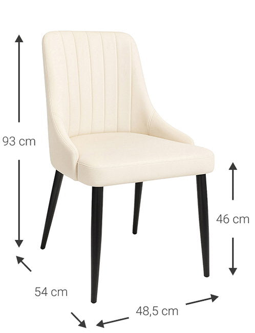 Καρέκλα Celmar Μπεζ 48.5x54x93