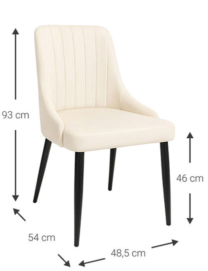 Καρέκλα Celmar Μπεζ 48.5x54x93