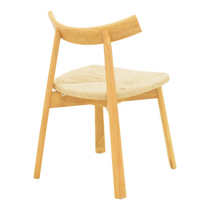 Καρέκλα Clareta Rubberwood-Σχοινί σε Φυσική Απόχρωση 53x55x79