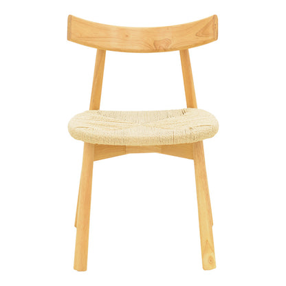 Καρέκλα Clareta Rubberwood-Σχοινί σε Φυσική Απόχρωση 53x55x79