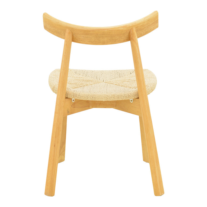 Καρέκλα Clareta Rubberwood-Σχοινί σε Φυσική Απόχρωση 53x55x79