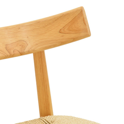 Καρέκλα Clareta Rubberwood-Σχοινί σε Φυσική Απόχρωση 53x55x79