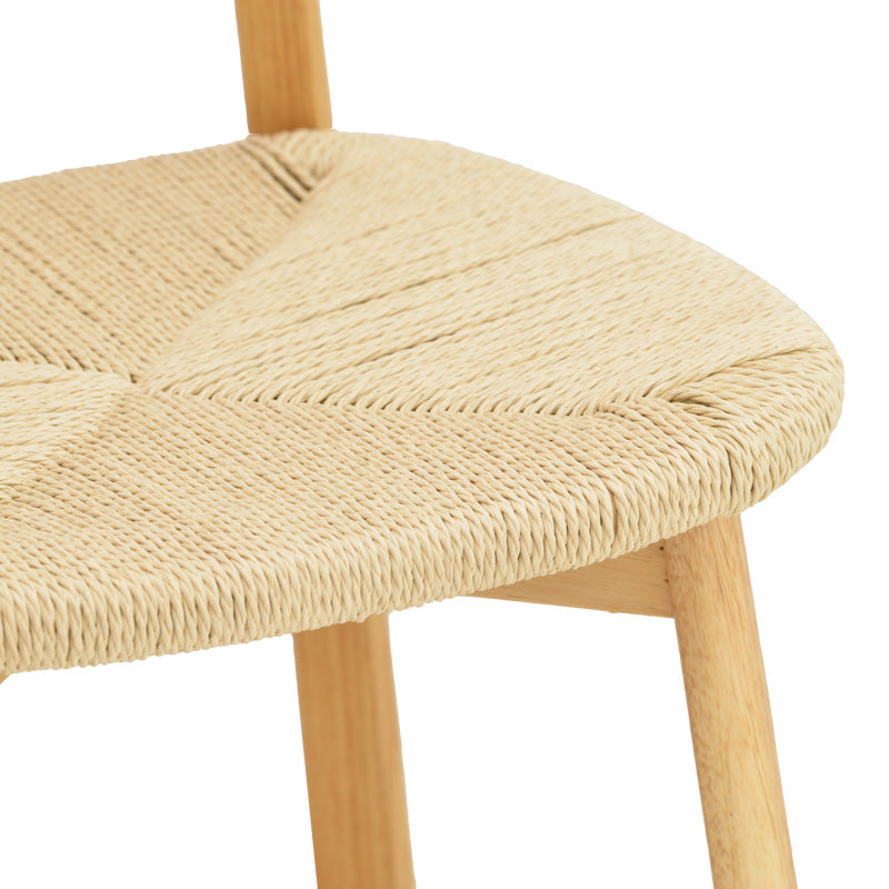 Καρέκλα Clareta Rubberwood-Σχοινί σε Φυσική Απόχρωση 53x55x79