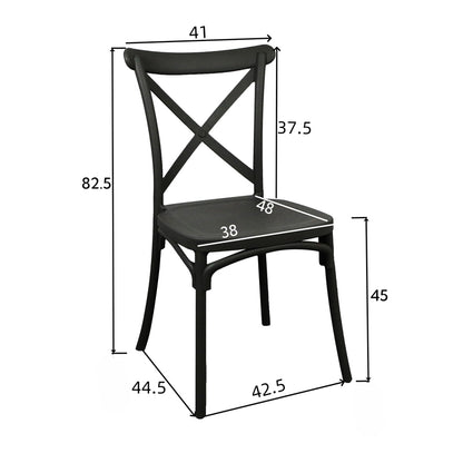 Καρέκλα Crossie PP σε Απόχρωση Μπλε 38x46.5x82
