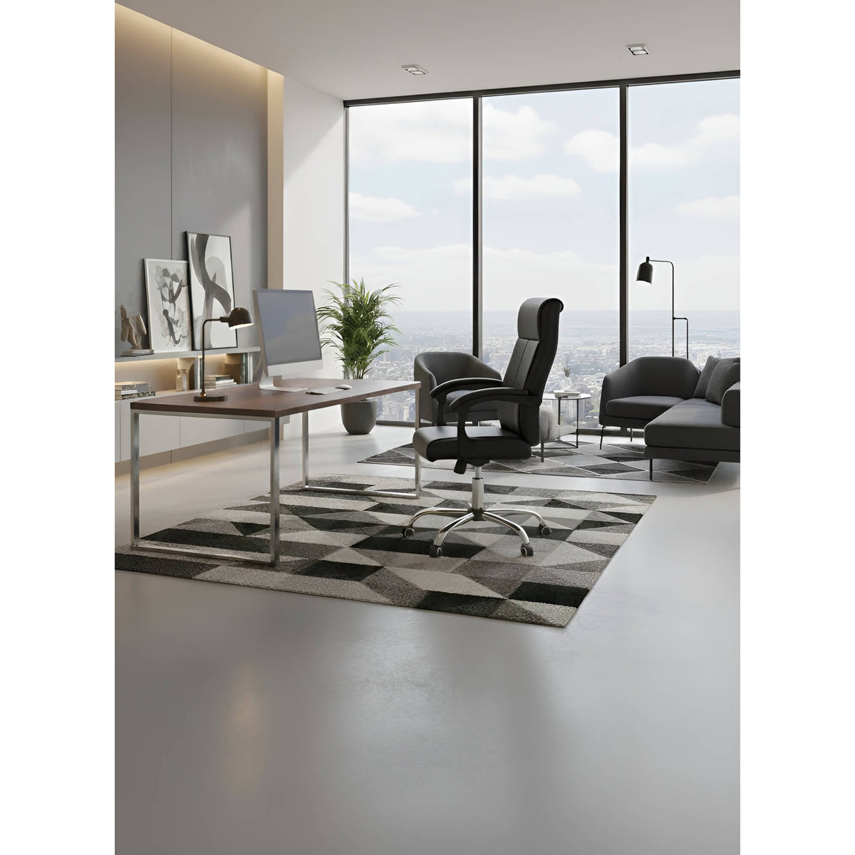 Καρέκλα Διευθυντική Blackthorn Μαύρο 52x60x100