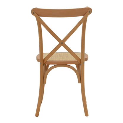 Καρέκλα Dylon Καρυδί Ξύλο Οξιάς-Έδρα Φυσικό Rattan 48x52x89