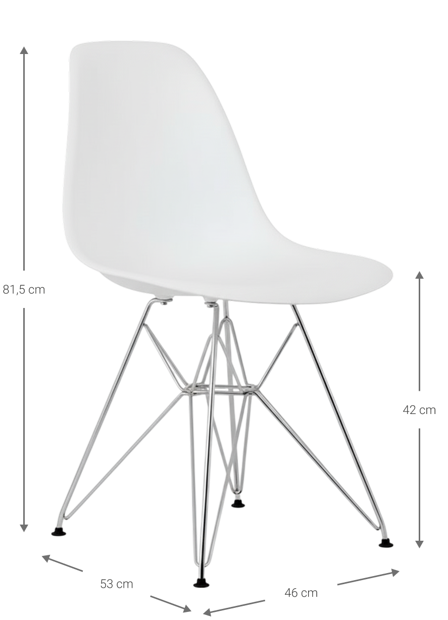 Καρέκλα Fiore Metal Λευκό 46x53x81.5
