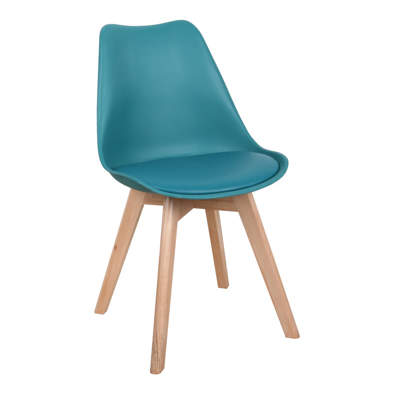 Καρέκλα Gaston PP-PU Μπλε Απόχρωση-Φυσικό Πόδι 58x47x85