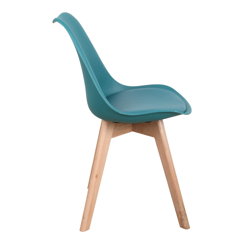 Καρέκλα Gaston PP-PU Μπλε Απόχρωση-Φυσικό Πόδι 58x47x85