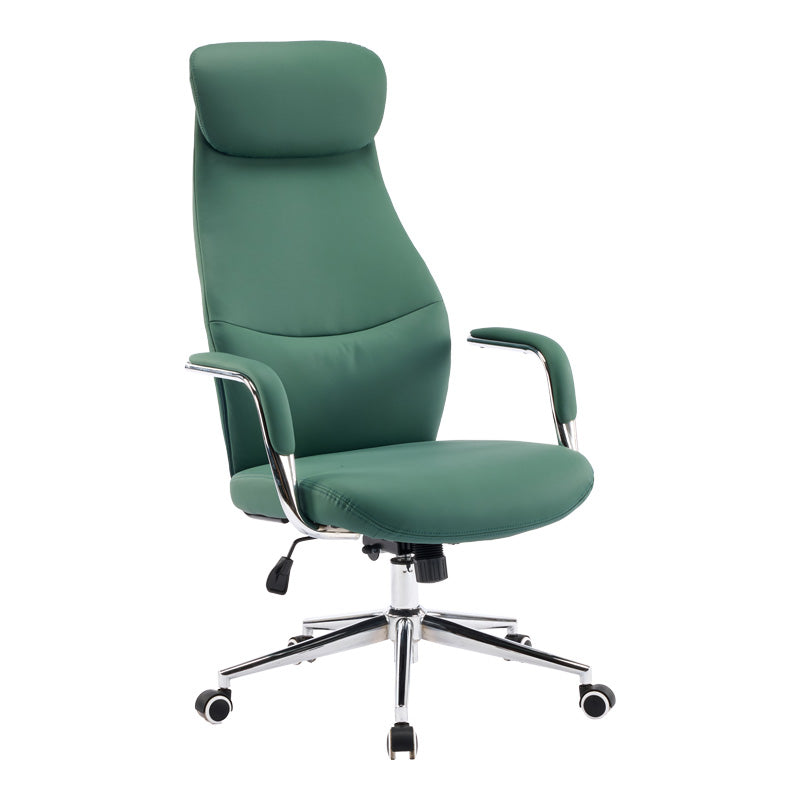 Καρέκλα Γραφείου Διευθυντή Ferka PU σε Πράσινη Απόχρωση 64x71x120-128