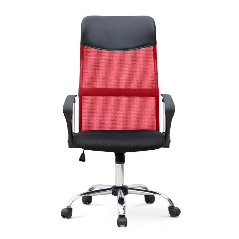 Καρέκλα Γραφείου Marco με Ύφασμα Mesh Χρώμα Κόκκινο - Μαύρο 62x59x110/120
