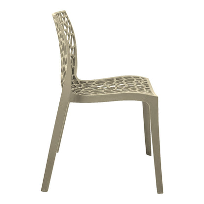 Καρέκλα Στοιβαζόμενη Hush PP σε Cappuccino Απόχρωση 50x57x81