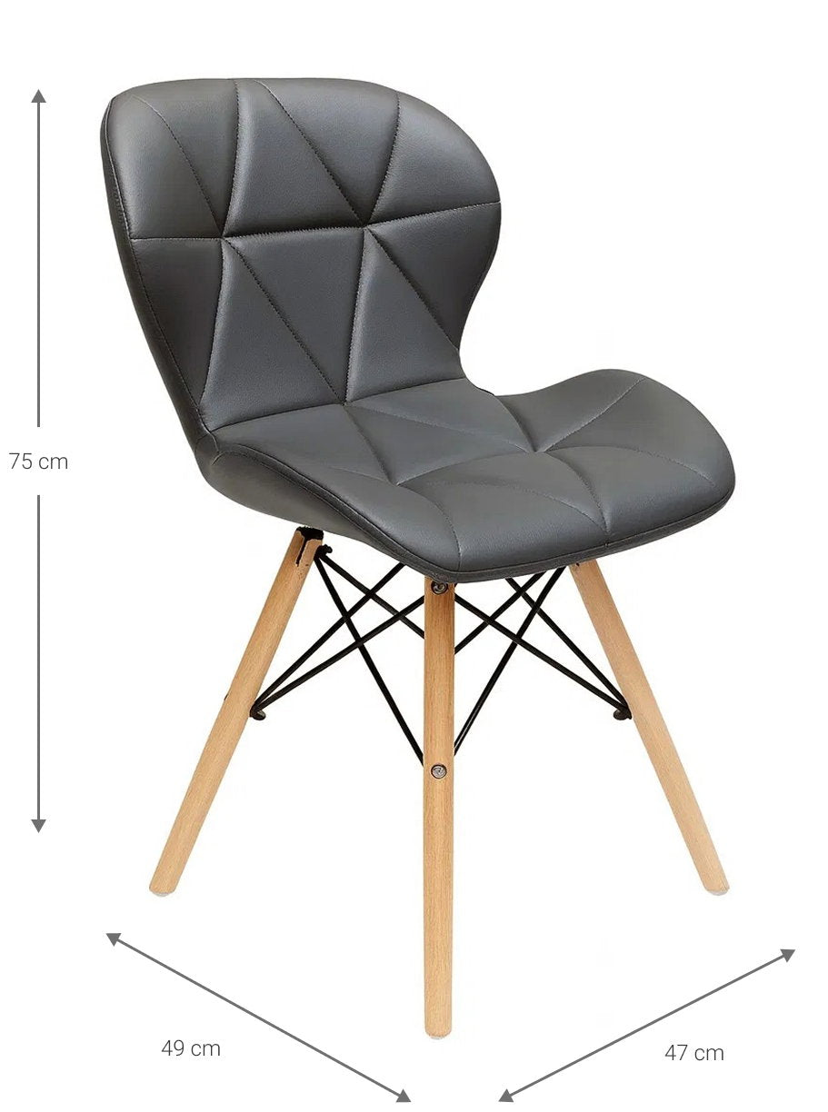 Καρέκλα Vanera Ανθρακί 47x49x75