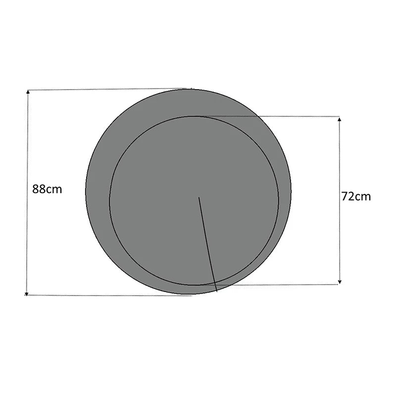 Καθρέφτης Τοίχου Moon Χρώμα Γκρι 88x88x2,2