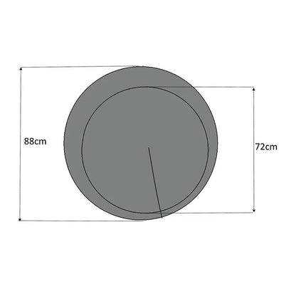 Καθρέφτης Τοίχου Moon Χρώμα Γκρι 88x88x2,2