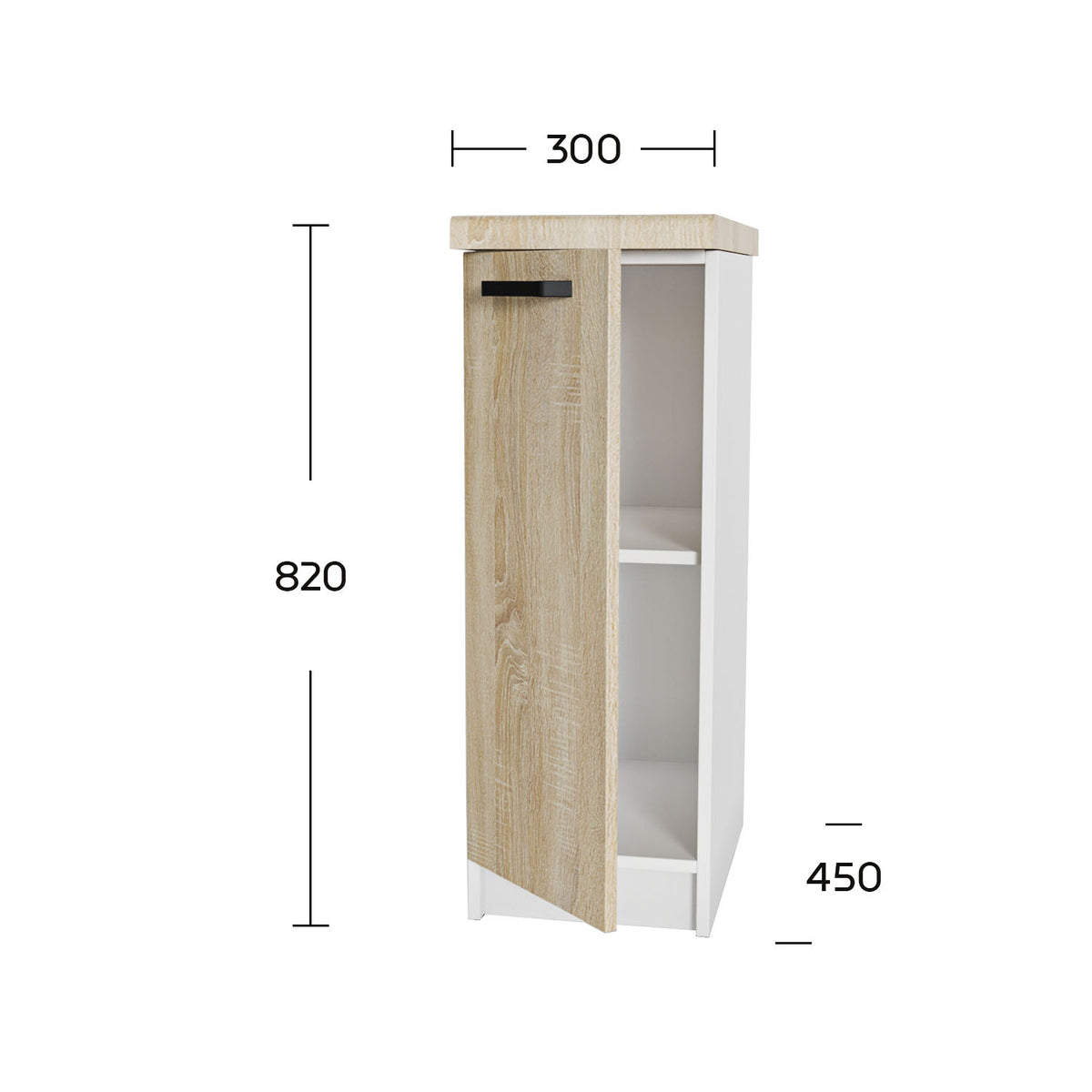 Κάτω Ντουλάπι Anita Σονόμα 30x60x82