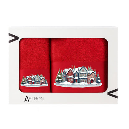 Χριστουγεννιάτικες Πετσέτες (Σετ 2 Τεμ.) Christmas Houses
