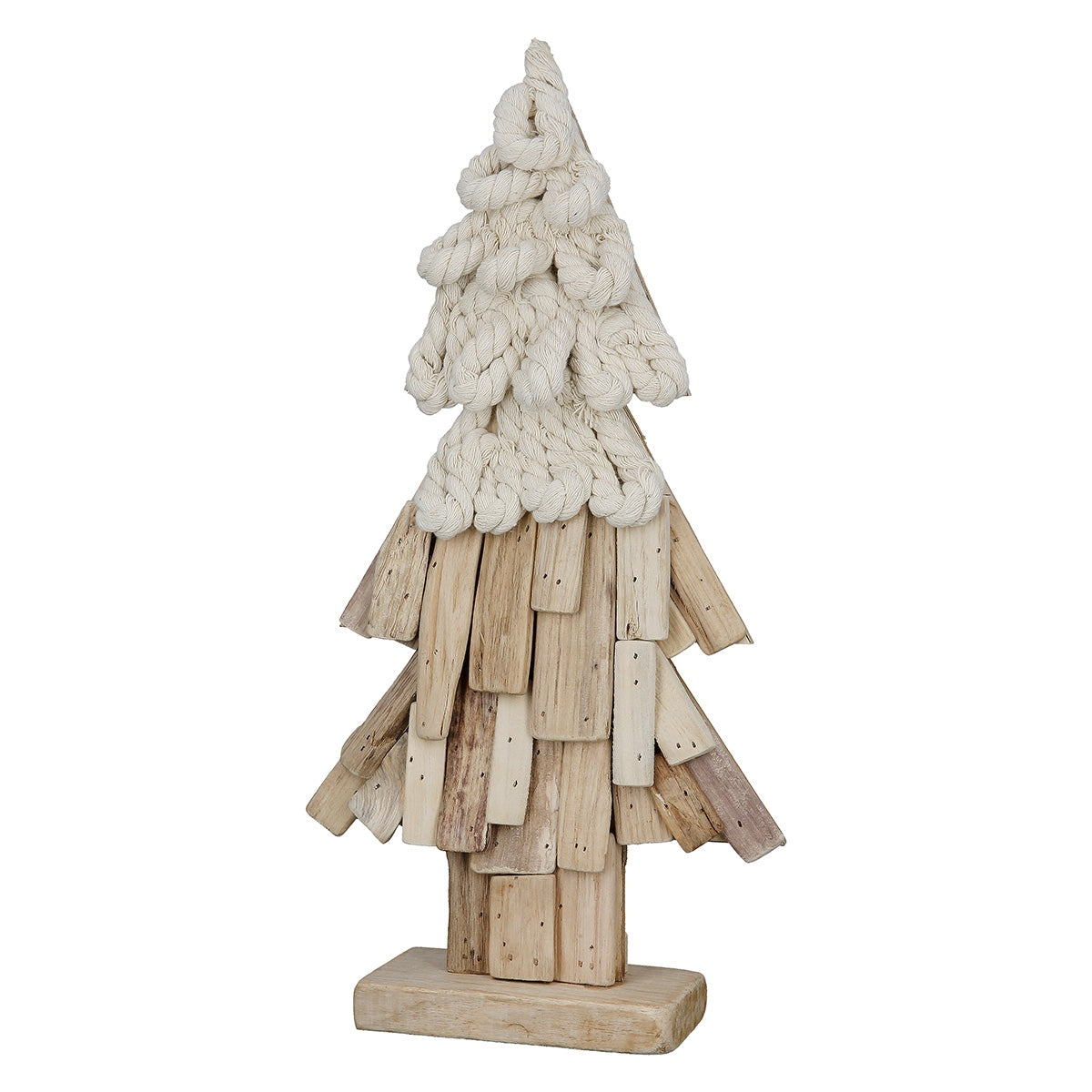 Χριστουγεννιάτικο Δέντρο "Corda" Ξύλο Ecru 20x8x40