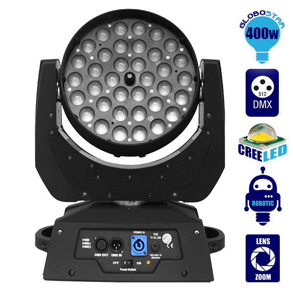 Κινούμενη Ρομποτική Κεφαλή Artemis ZOOM WASH PRO 10°-60° 36*10 Watt CREE LED RGBW 360W 230V DMX512 51116