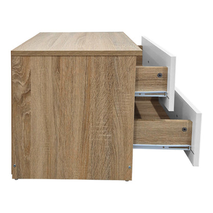 Κομοδίνο Athos σε Sonoma-Λευκή Απόχρωση 48x40x41.5