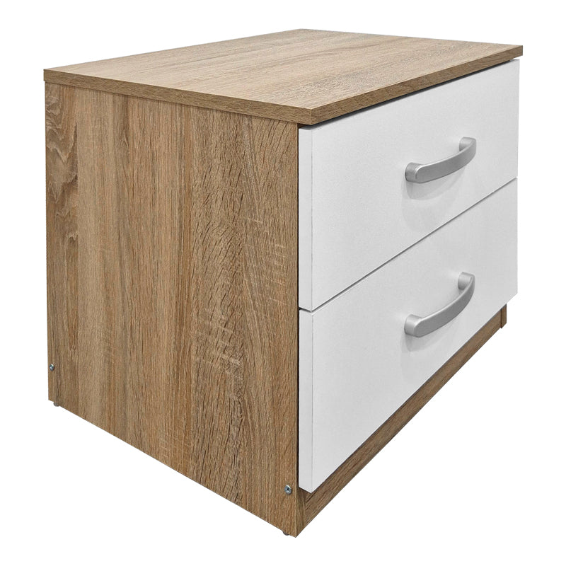 Κομοδίνο Athos σε Sonoma-Λευκή Απόχρωση 48x40x41.5