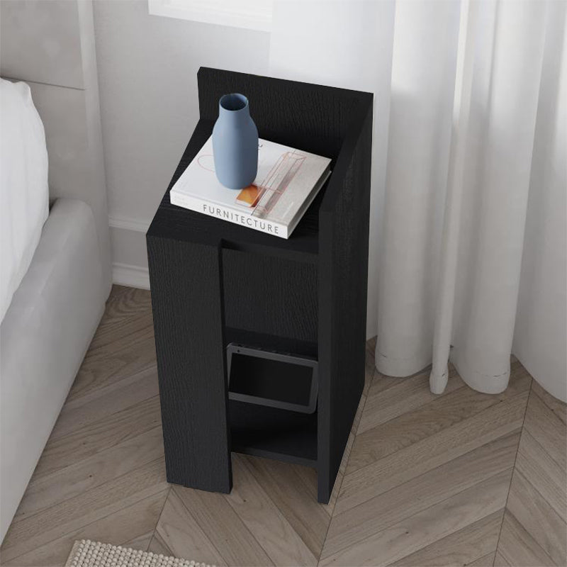 Κομοδίνο Elos Δεξί Χρώμα Black Wood 25x27x60