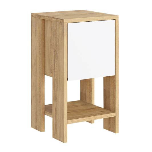 Κομοδίνο Ema Χρώμα Sapphire Oak - Λευκό 30x30x55