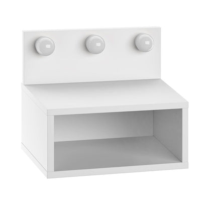 Κομοδίνο Επιτοίχιο Treo με LED Χρώμα Λευκό 40x30x33,8