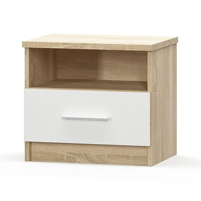 Κομοδίνο Geneva Φυσικό-Λευκό 50x37x45.5