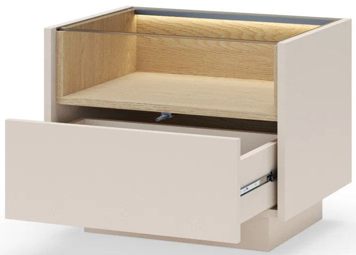 Κομοδίνο Hori Μπεζ Ανοιχτό 53.4x39.5x43.4