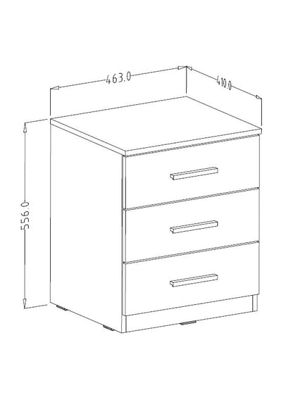 Κομοδίνο Kappa Καφέ - Μαύρο 46x41x55